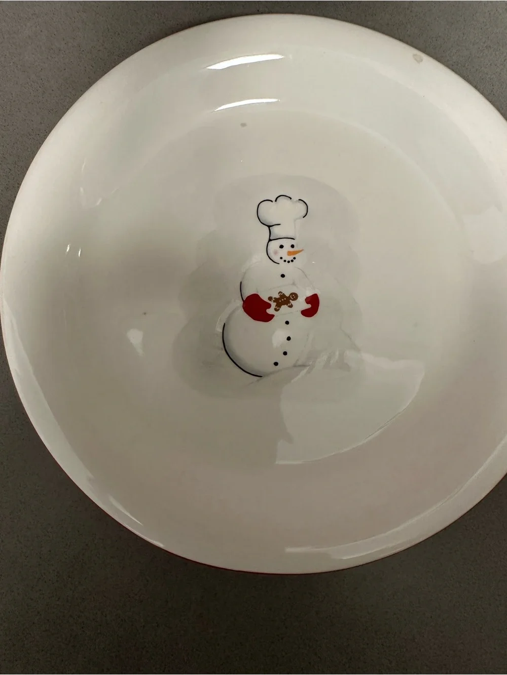 Williams Sonoma Snowman Chef dessert/snack plates set of 4